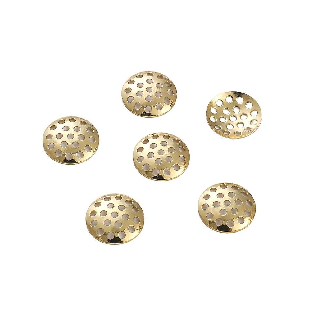 Componente Cercei DIY & Accesorii de Păr Disc din Cupru Umplut cu Aur de 14K