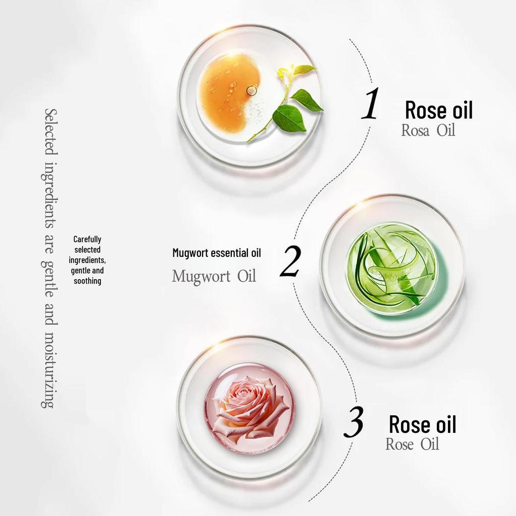 Mugwort Aromatic Essential Oil Handmade Soap - Long-Lasting Rose Scent for Bath and Facial Cleansing