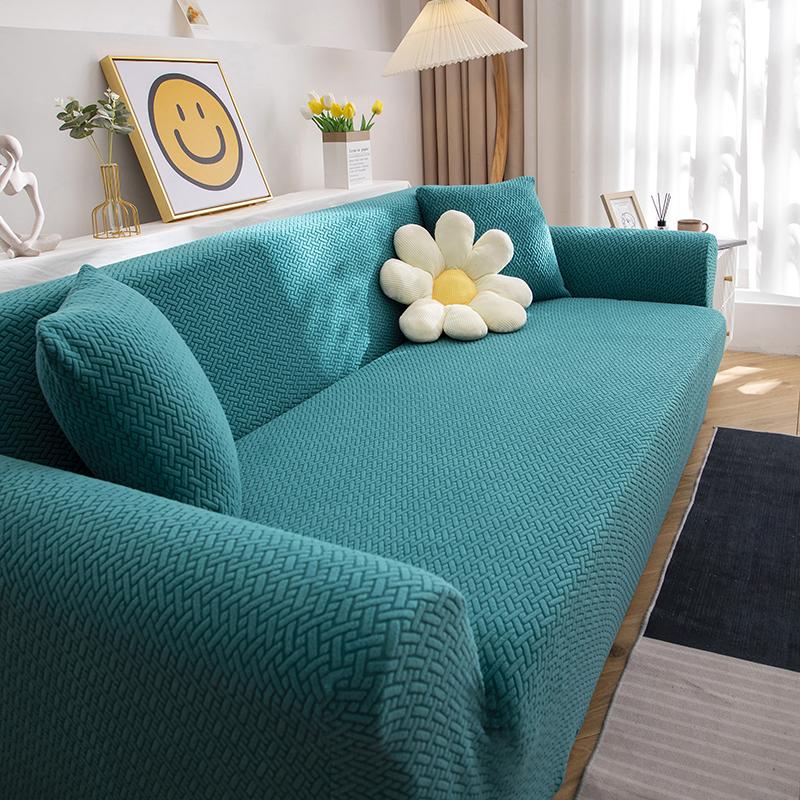 Jacquard Adjustable Elastic Sofa Cover Armchair Protector Corner L Shape Stretch Thick Slipcovers Couch Covers 1/2/3/4/5 Seater