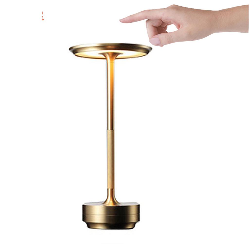 Retro Einfache Schreibtischlampe USB Wiederaufladbar Tragbar 3-Farben-Licht Stufenlose Dimmfunktion Touch Schreibtischlampe Für Restaurant Bar