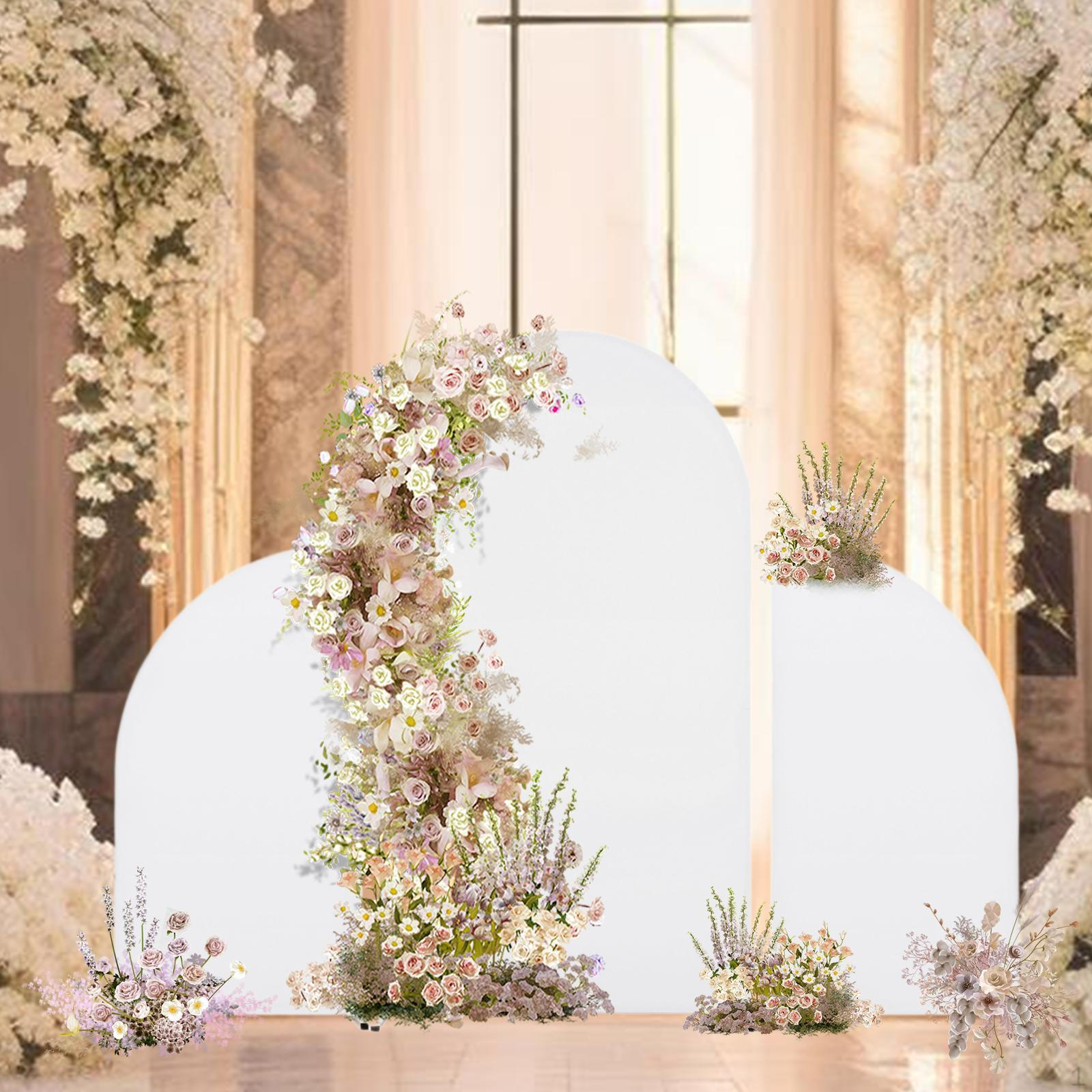 

3 шт. Арочные фоновые чехлы для рамок многоразовые фотореквизиты подставка для белый