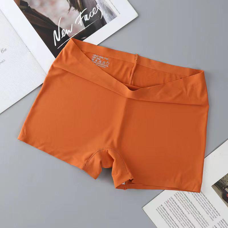 

Women s Ice Silk Seamless Mid-Waist Shorts with Cotton Crotch - Anti-Exposure, Lightweight, Summer Briefs XL [120-150 lbs]