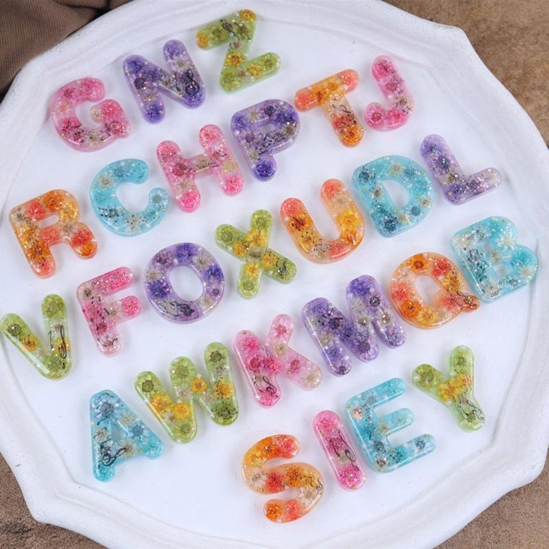 Glänzende Englische Alphabet Ohrringe Silikon Epoxidharz Form DIY Schlüsselanhänger Anhänger Schmuck für Gepäckanhänger Tasche Zubehör