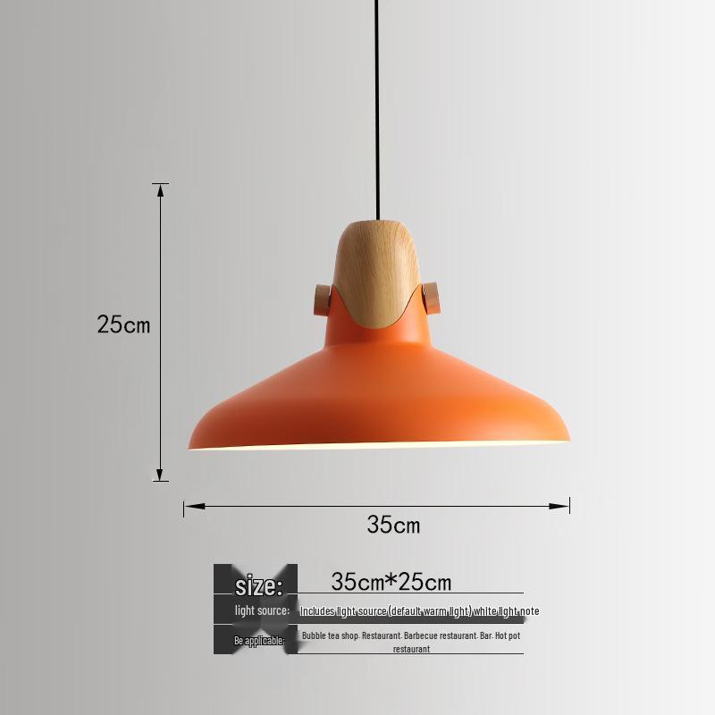 Orange Nordic Industrial Pendant Light for Restaurants & Bars