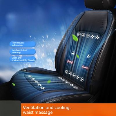 12V 24V Car Seat Cooler Summer Ventilated Massage Cushion Ice Silk Cooling Pad with Fan for Sedan SUV Truck