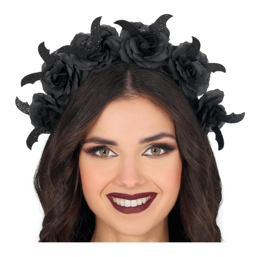 Fiestas Guirca Dámská Halloweenská Čelenka s Květinami