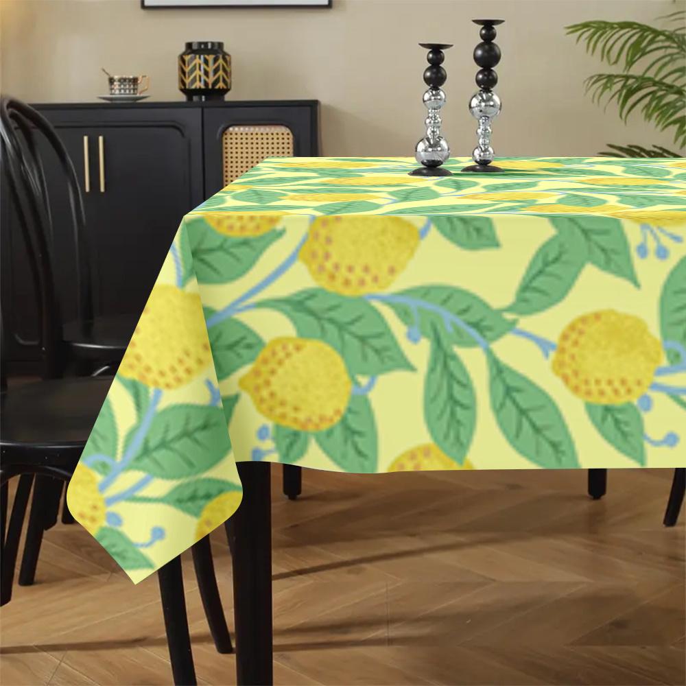 Vikama Light Luxury Lemon Pattern Manteles De Mesa Kitchen Table Tablecloth Party Holiday Decoration Vintage Home Decoration