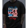 4th July Usa Independence Day Tee Unisexs T Shirt Black 2026 Graphic Wear For Summer Casual Daily Wear Yearround Fathers Day Gift