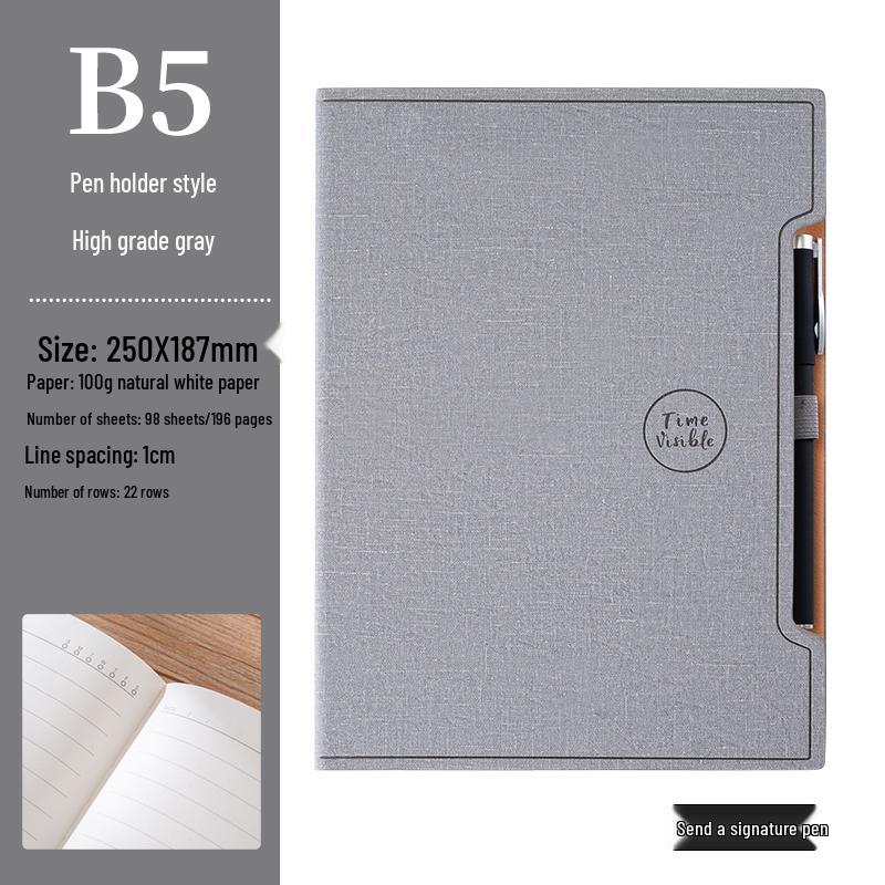 A5 Hardcover Notebook with Pen Loop, 2025 Diary, B5 Notebook, and A6 Pocket Notebook - High-Value Business Set