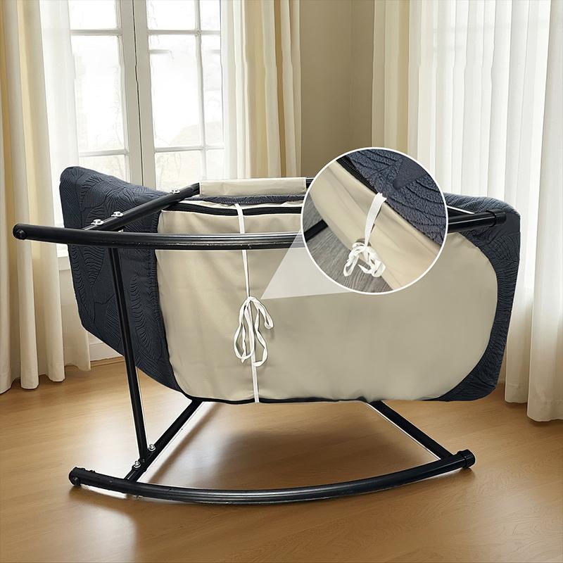 Elastische Jacquard-Fleece-Sesselbezüge Einzelne Schaukelstuhl-Überwürfe Schmutzabweisende Schutzbezüge für Wohnzimmer, Balkon, Schlafzimmer