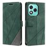 Phone Case For Honor 400 Lite 5G/X70i/X60i 5G,Imprinted Lines PU Leather Splicing Wallet Cover with Wrist Strap
