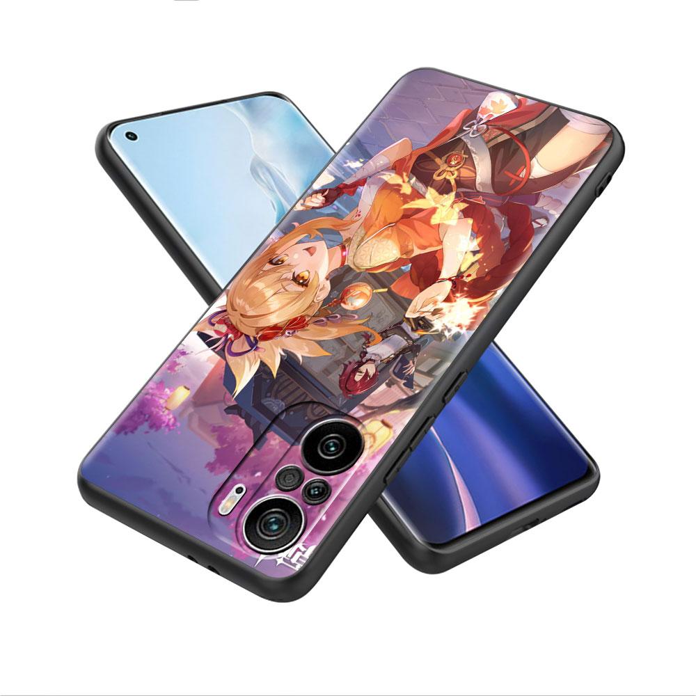 Hülle für Xiaomi Mi Poco X3 NFC X4 Pro F3 F4 GT M4 M3 F1 C40 11 Lite 11T Weiche Silikon Funda Handyhülle Genshin Impact Spiel Capa