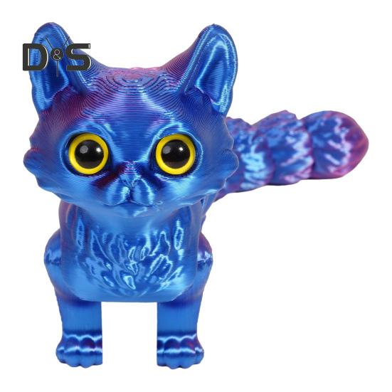 3D Tištěná Kočičí Hračka Flexibilní Klouby Artikulovaný Model Kočky pro Dospělé 3D Tištěná Zvířata Fidget Hračky pro Domov Kancelář Třída Dekor