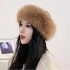 Thick Winter Hat Keep Warm Wide Headwrap Fashion Fluffy Plush Headband  Winter