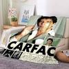 Scarface Classic Movie Print Flannel Blanket Soft Warm Throw For Sofa Bedroom Game Room Living Room Home Bedding Decor Gift