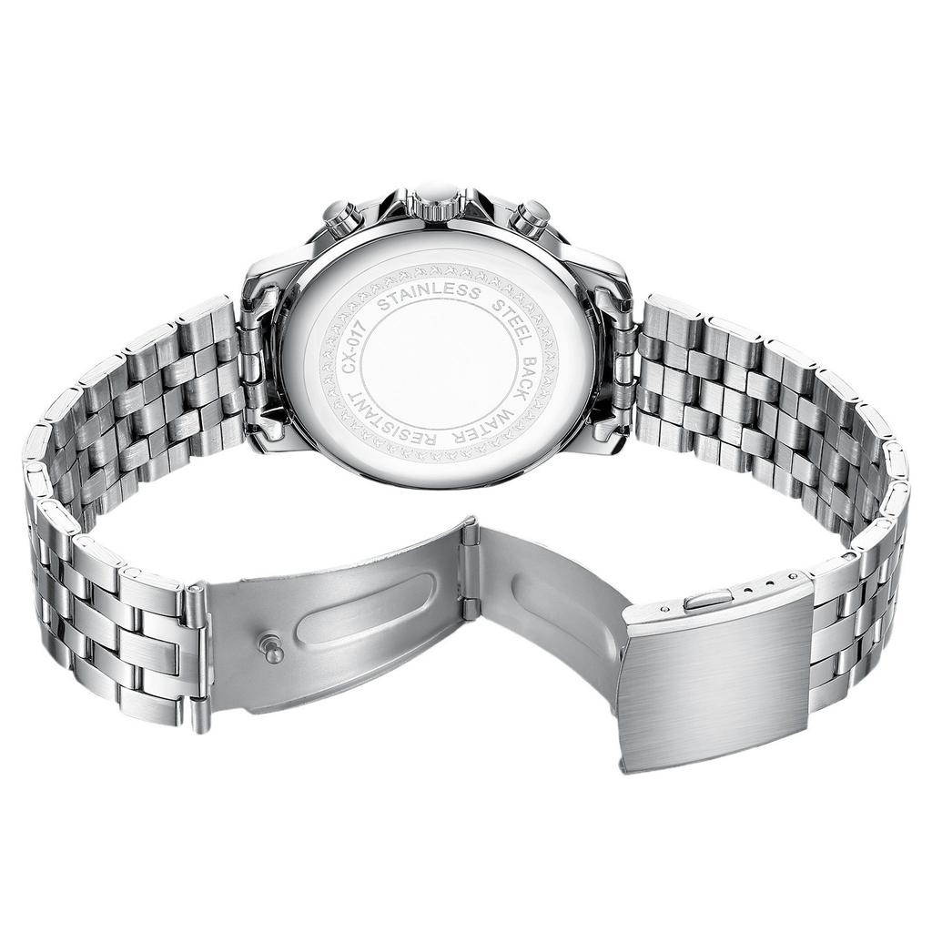 Chenxi Luxus Sportuhr für Herren Wasserdicht Leuchtend Datum Chronograph Herrenuhr Quarz Edelstahl Herrenuhren