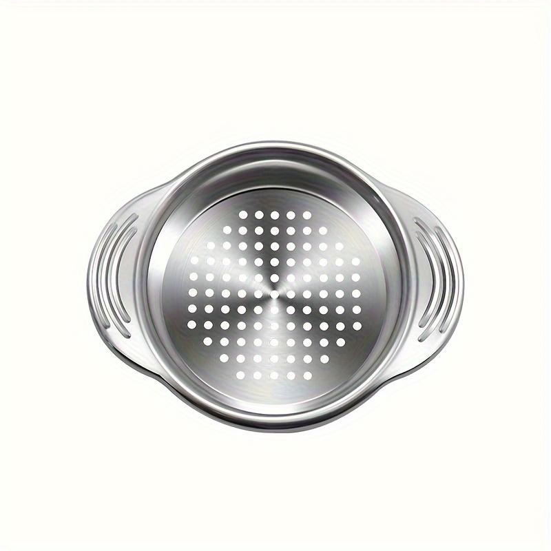 Leeseph 1pc Stainless Steel Food Can Strainer, Tuna Strainer, Sieve Tuna Lid Press Canning Colander, Oil Drainer, Kitchen Tools