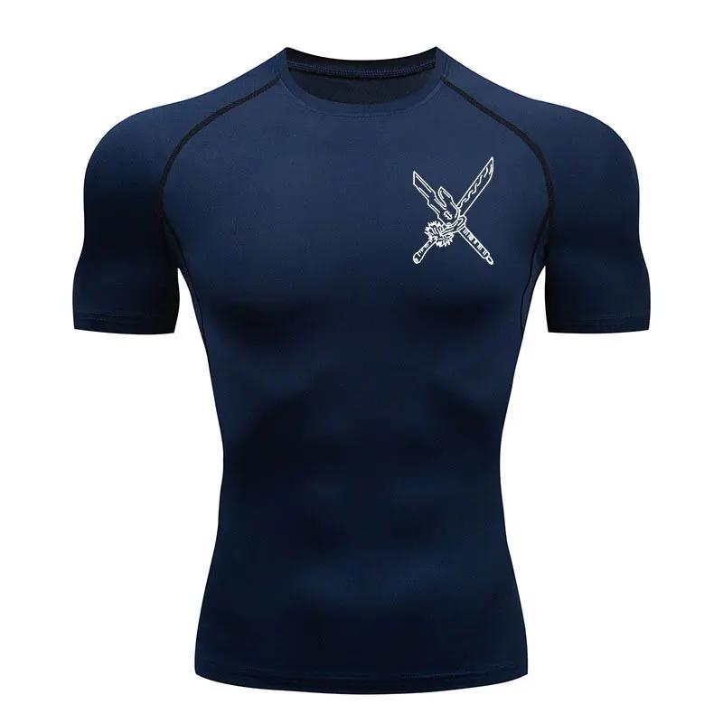 Anime Jujutsu Kaisen Compression Shirt Men Print Breathable Football Fitness Tight Sportswear Althletic Quick Dry Rash Guard