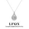 S925 Sterling Silver Water Drop Moissanite Necklace - Four-Claw Set Korean Style Pendant for Women