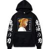 Rengoku Kyoujurou Hoodie Sweatshirt Cosplay Costume Sweater Pullover Hooded Men Anime Black Pullover