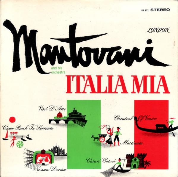 

LP Record MANTOVANI HIS ORCHESTRA Italia Mia PS232 LONDON 196 US Classical Used