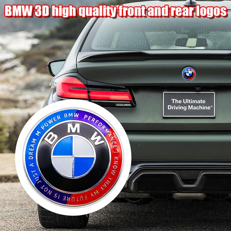 Classic ABS 74mm 82mm 2 Fixed Rear Boot Badges Front Hood Emblem Logo For BMW F15 F10 E64 E63 E60 E52 E83 E46 E92 E90 E93 F20 X3