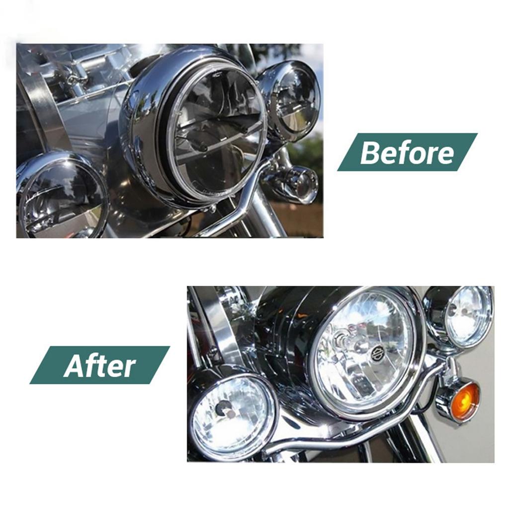 Motorcycle Headlight Assembly Black/Silver Color Headlight Lamp Trim Rings Cover 4.5/7Inch Headlight Trim Rings