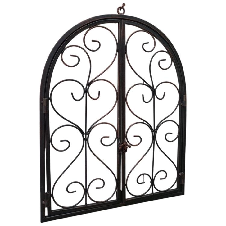 

Винтажные металлические арочные оконные настенные декоры Железное искусство Ложное окно для спальни Гостиной Патио Домашнее украшение