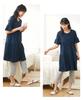 Nissen Maternity Tiered Pajamas and Mocha Size 4L Women's Loungewear/Nursing Pajamas, Front-Opening Short-Sleeve (Pre- Postpartum), Beige,