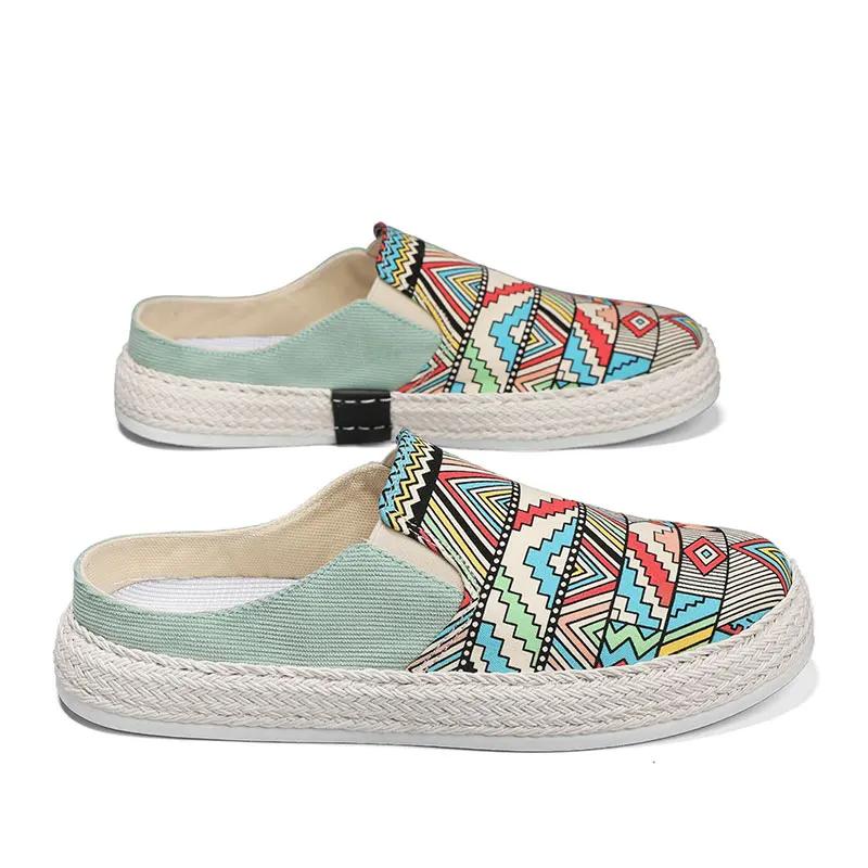 FashionVersatile Non-slip Half Slippers Casual Shoes For Men Mules Plus Size Loafers Flat Sneakers Walking FootwearZapatosHombre