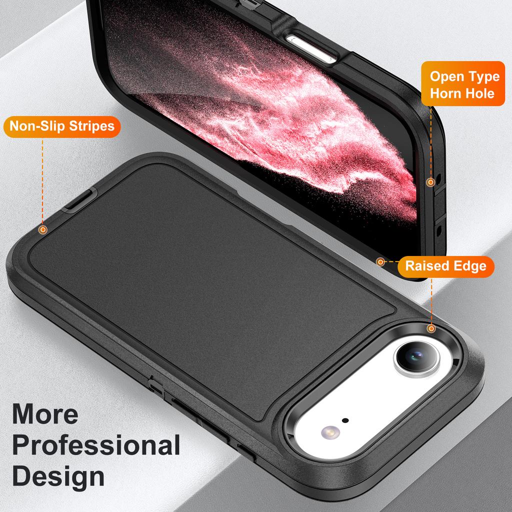 For iPhone 17 Air Case PC+Silicone+EVA 3 in 1 Shockproof Phone Cover