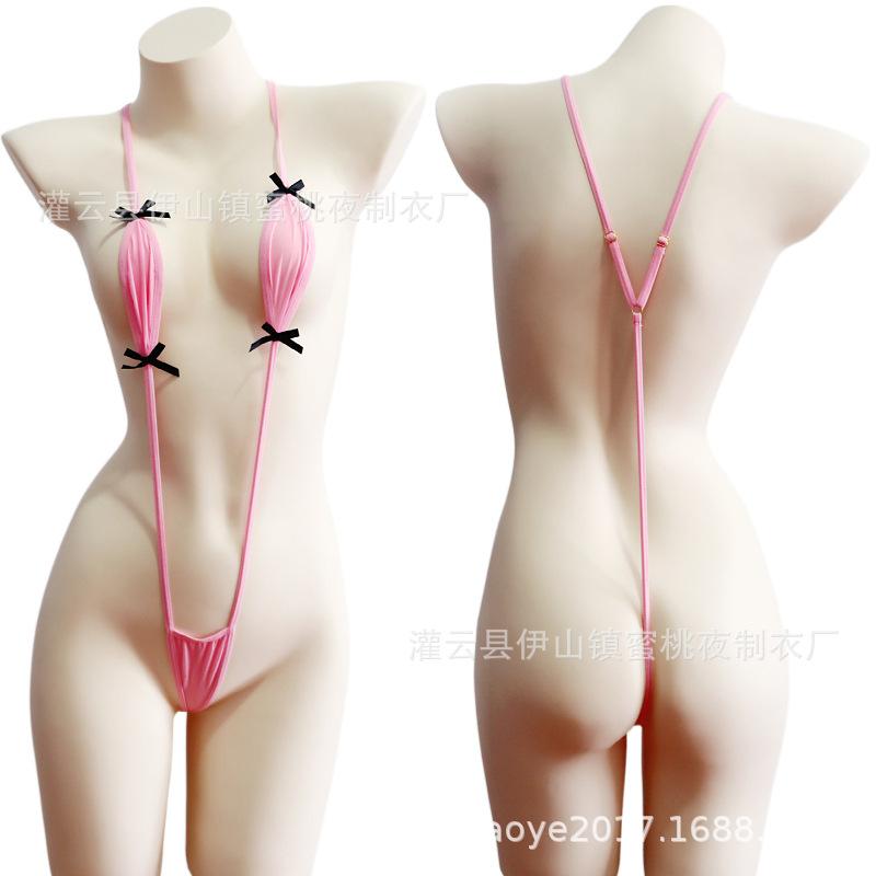 Japanese Erotic Underwear Dead Library Water One-piece Bikini Three-point Tights Bed Teasing Pure Desire Set