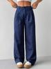 2026 New Loose Wide Leg Pants Women Striped Casual Trousers Loose Fit Long Pants Fashion Elegant Office Ladies Simple Long Pants