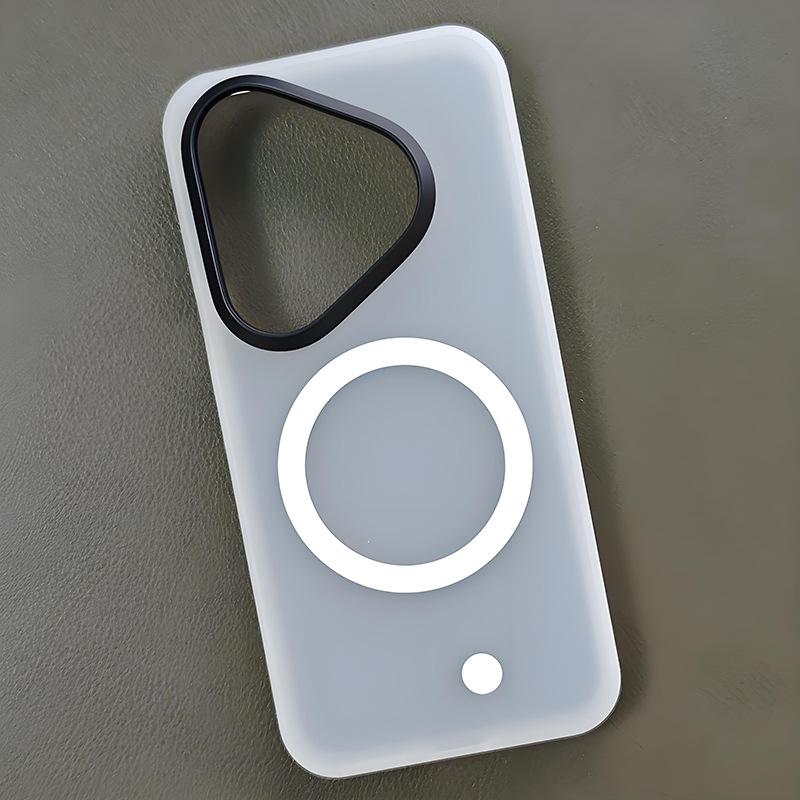 

For Pura 90 Pro Case Drop-proof Buffers Hall Magnetic Wake & Sleep Slim Matte Translucent Frosted Baby Skin Touch Phone Cover Huawei pura 90 pro