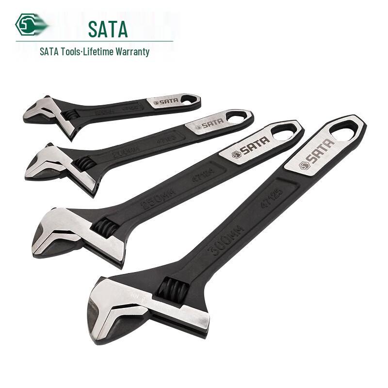 SATA Extra-Wide Jaw Adjustable Wrench