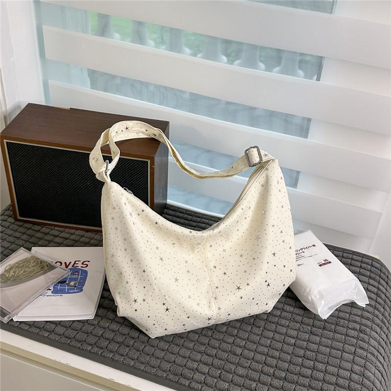 Women's Large Capacity Wave Dot Crossbody Bag Commuter Shoulder Bag