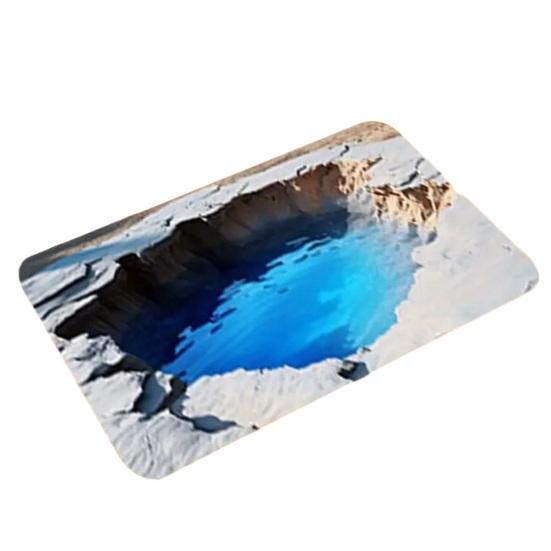 Covoraș de podea Iluzie optică 3D Efect de gaură realist Covoraș de ușă Covoraș interactiv pentru animale de companie Decorare living hol intrare