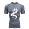 Dragon  Men's Sports T-shirt Training Fitness Compression Short Sleeve Rashguard for Men Athletic Tees Workout T-Shirt