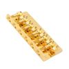 Bass Bridge Zinc Alloy Fixed Type 6 String Electric Bass Bridge Replacement for Practice Gold