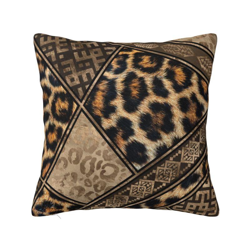 Custom Leopard Print Pillow Case Decoration Luxury Animal Skin Outdoor Cushions Square Pillowcase