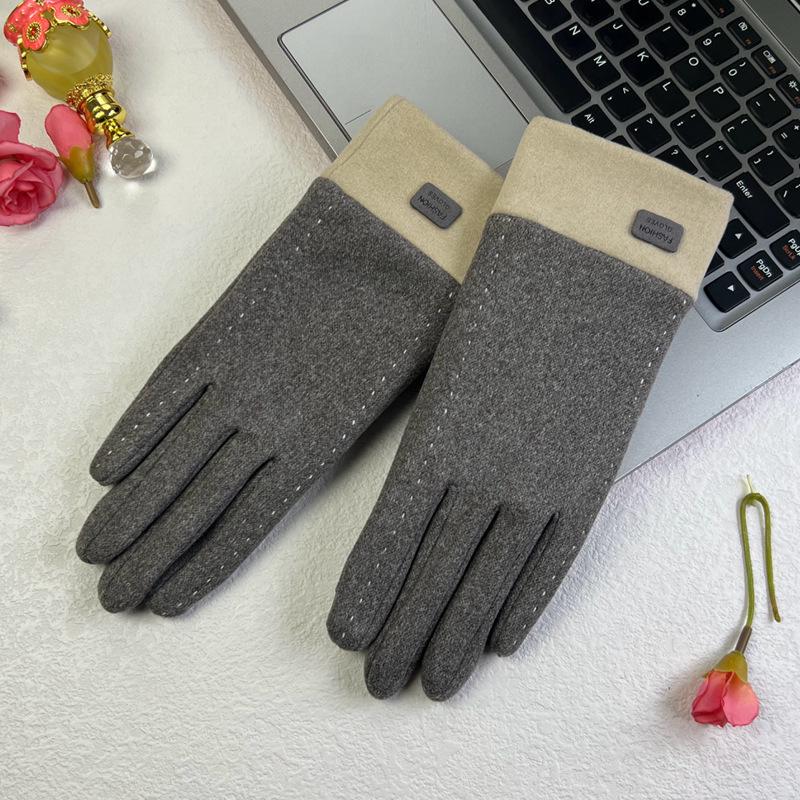 Men's Winter Touchscreen Leather Gloves - Fleece Lined, Thick, Warm, Windproof, Non-Slip for Outdoor Cycling