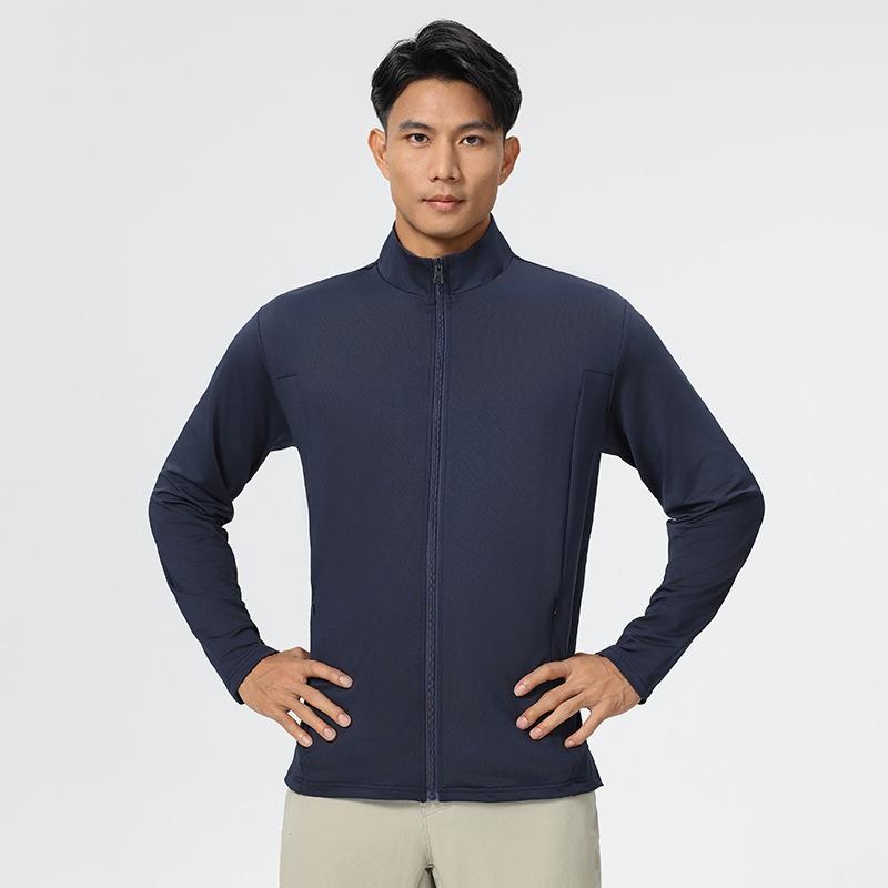 Men S Autumn Stand Collar Solid Color Slim Fit Casual Jacket
