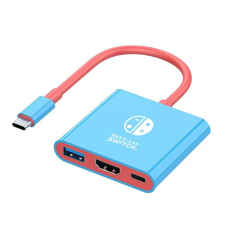 

Портативная док-станция 3-в-1 Конвертер Проектор экрана Поддерживает портативные игровые консоли/Мобильные телефоны/Планшеты/Ноутбуки