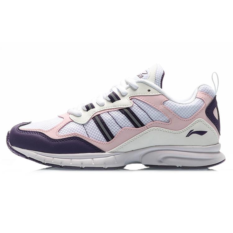 

New LiNing Shock Absorbers With Slip Resistant And Abrasion Resistant Properties Low Top Running Shoes Women s White Pink ARBP064-3 37.5