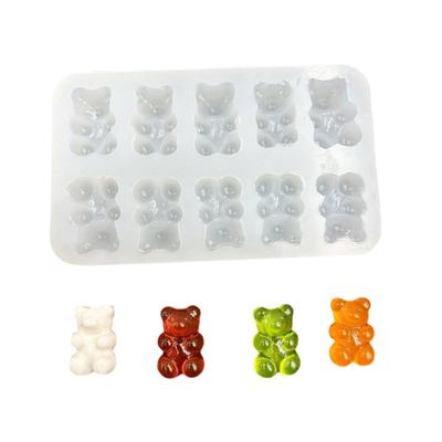 Silicone Crystals Epoxy Bear Mould For Jewelry Making Crafting Reusable Flexible Detailed Designs Easy Release