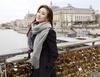 Unisex Thickened Warm Scarf - Solid Light Gray & Hemp Gray Cashmere Blend for Autumn/Winter