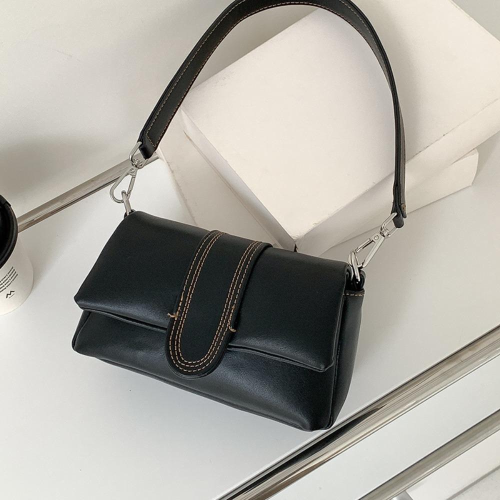 

Сумка-подмышка с клапаном квадратной формы из джинсовой ткани, женская сумка через плечо из джинсовой ткани чёрный