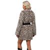 New Women's Imitation Fur Top Women's Plush Casual Warm Leopard Print Jacket
