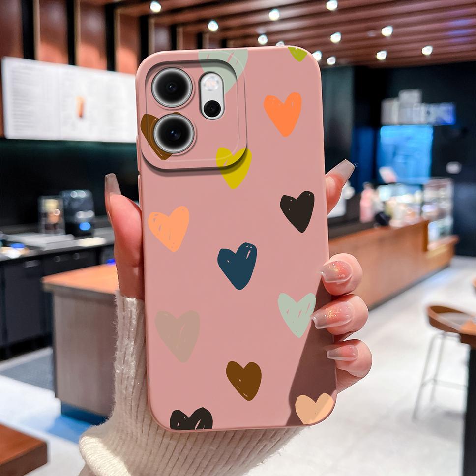For Oppo Reno 14F 5G Phone Case Sunflower Patterns Soft Liquid Silicone Shell For OppoReno14F 14 F Camera Coverage Durable Capa