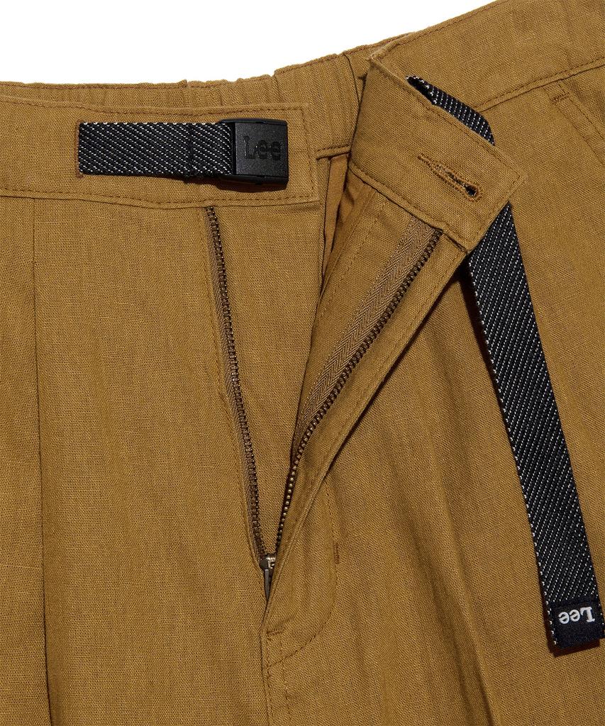 LEE Linen Webbing Belt Balloon Pants Brown